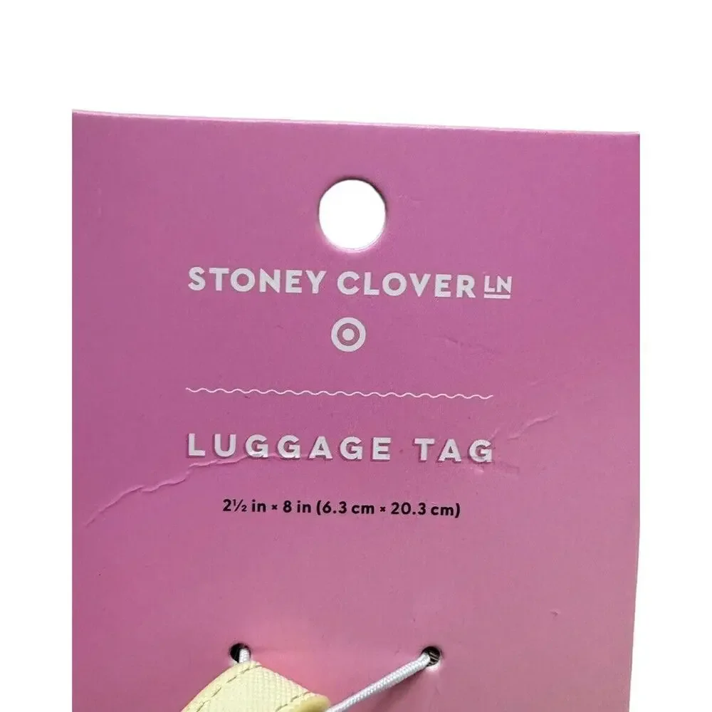 Brand New Stoney Clover Lane x Target Luggage Tag Yellow w/ Rainbow NWT SCL